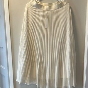 Gentle Fawn Ivory Pleated Midi Skirt
